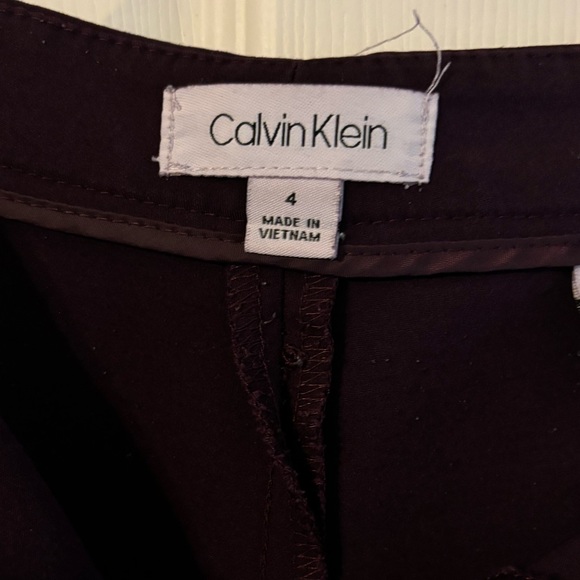 Calvin Klein Size 4 deep purple slacks - Picture 2 of 5